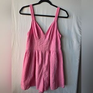 American Eagle Pink V-Neck Romper Boho Summer Coquette Barbiecore Aesthetic